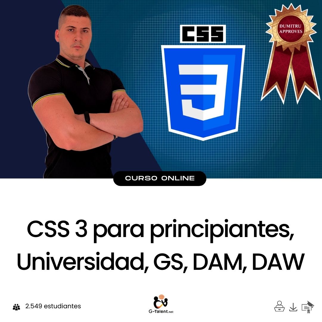 CSS 3 para principiantes, Universidad, GS, DAM, DAW