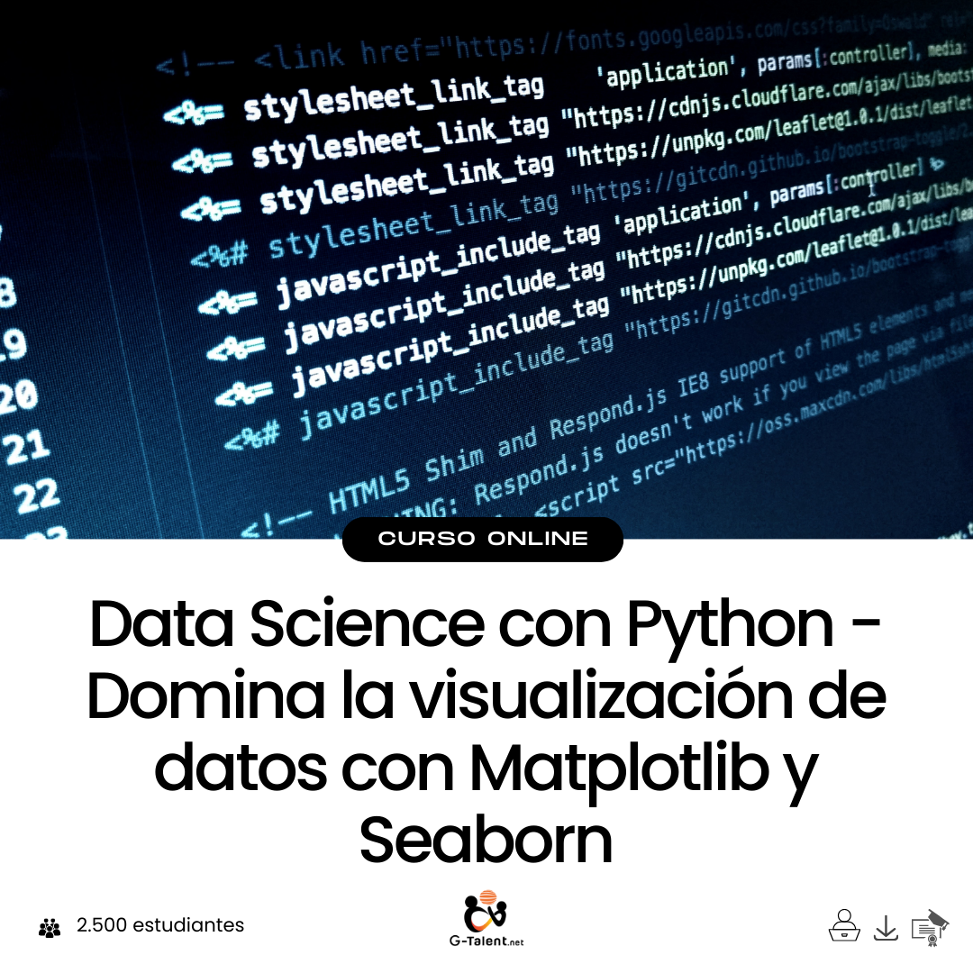 Data Science con Python - Domina la visualización de datos con Matplotlib y Seaborn