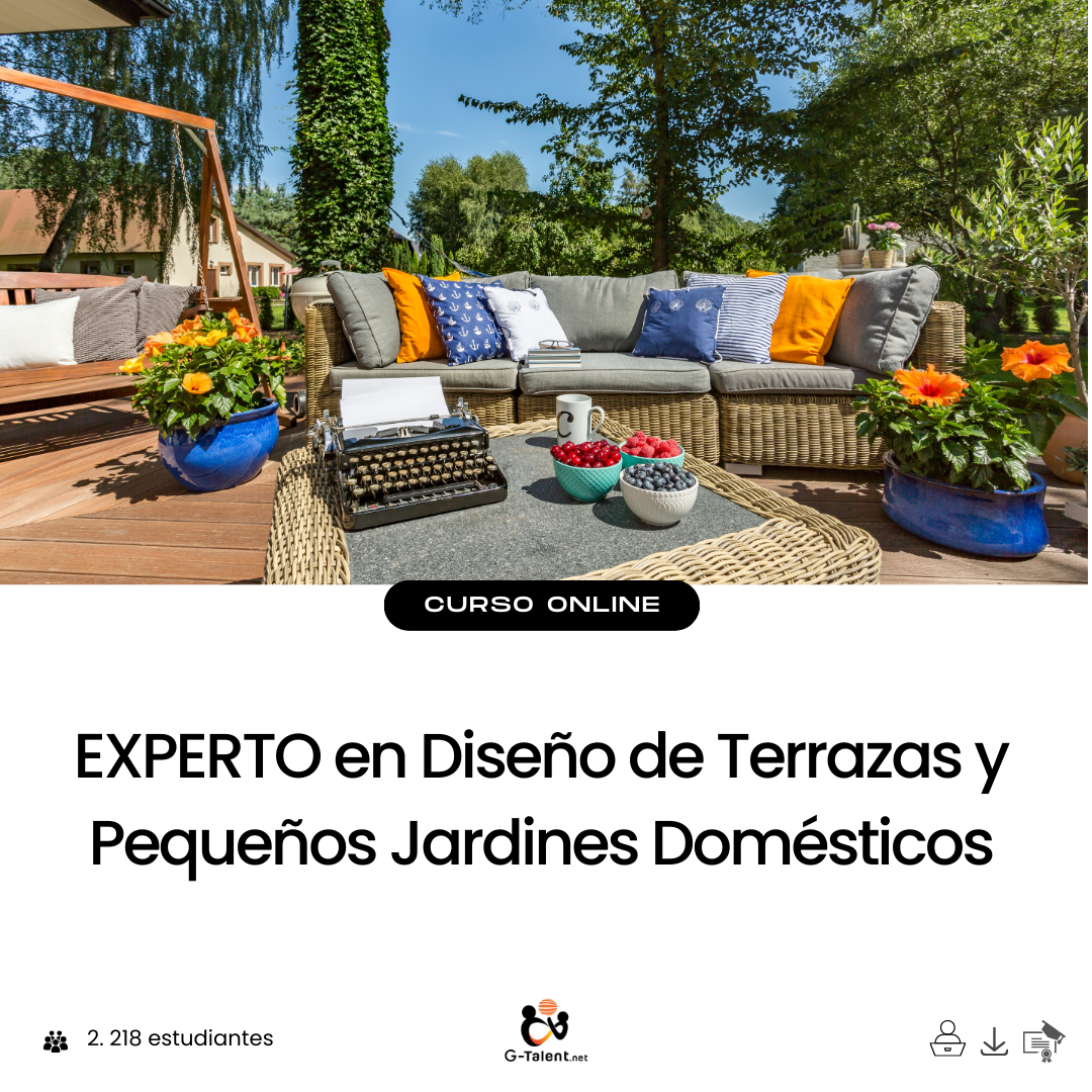 EXPERTO en Diseño de Terrazas y Pequeños Jardines Domésticos.