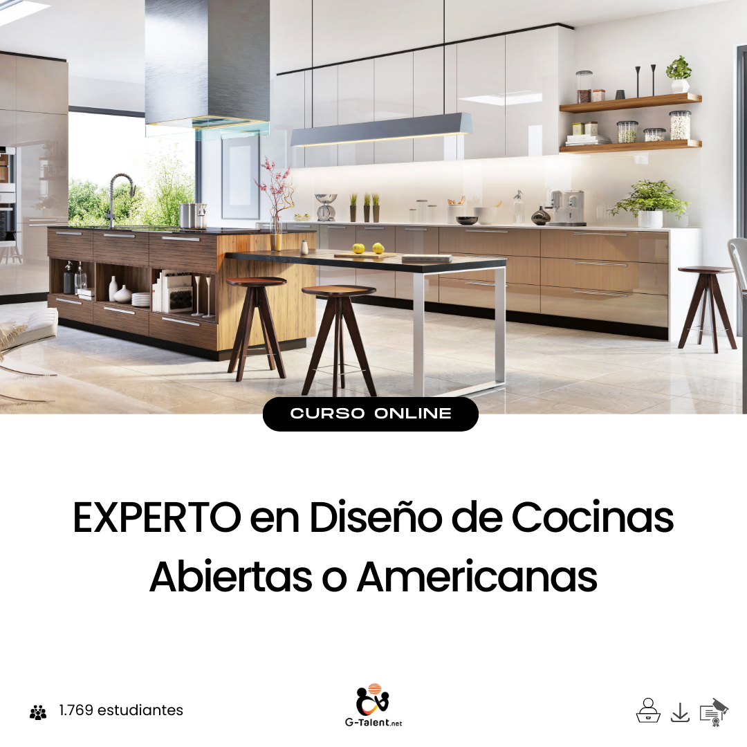 EXPERTO en Diseño de Cocinas Abiertas o Americanas.