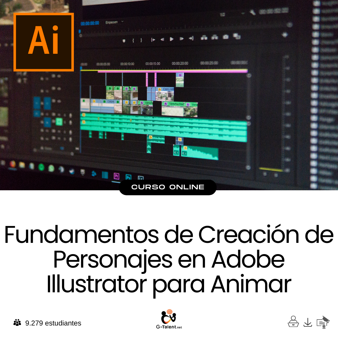 Fundamentos de Creación de Personajes en Adobe Illustrator para Animar.