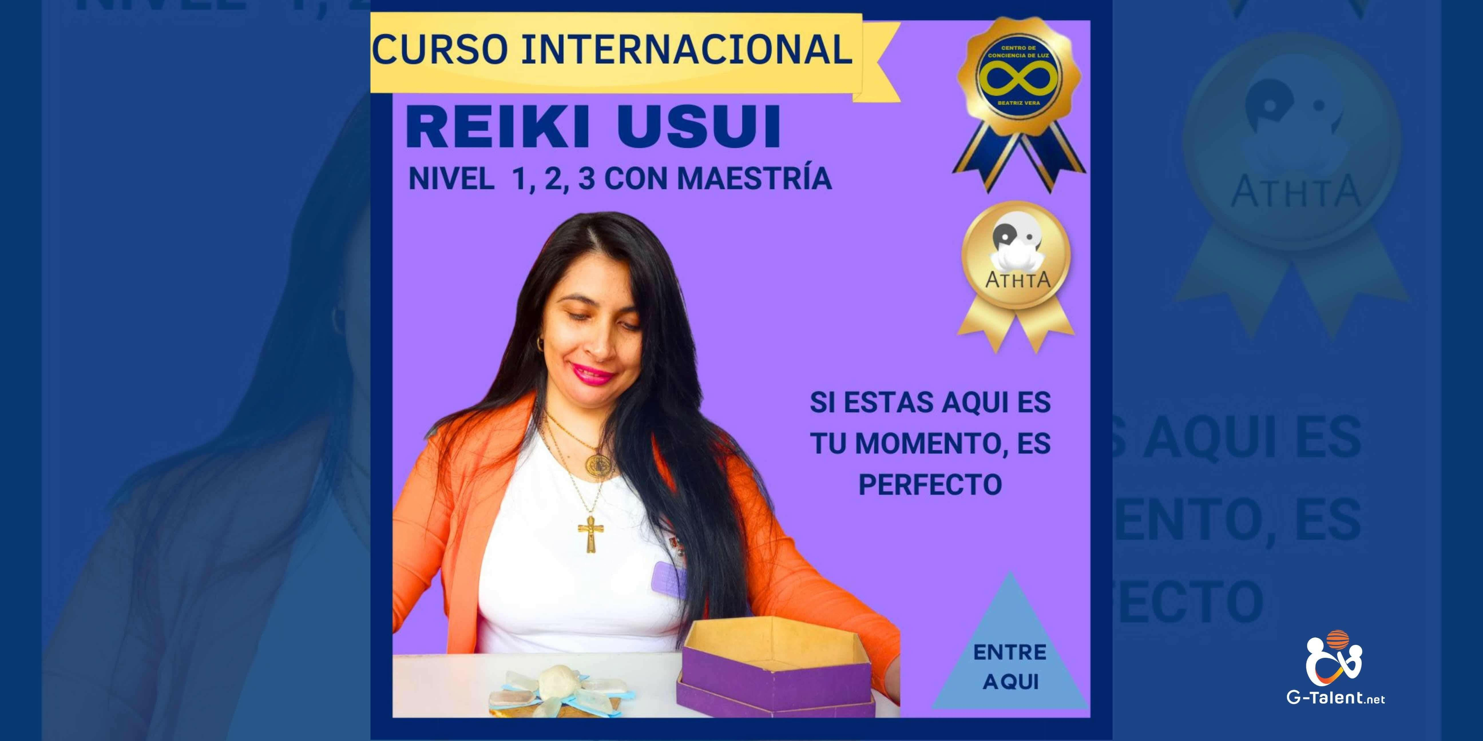 Reiki Usui Nivel 1 2 3 y Maestría con Diploma Internacional